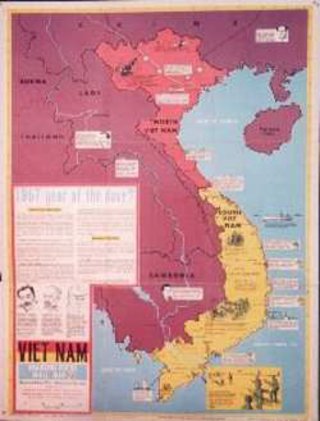 a map of vietnam with different colored areas