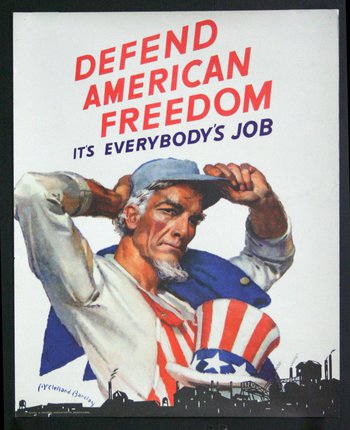 a poster of a man wearing a hat