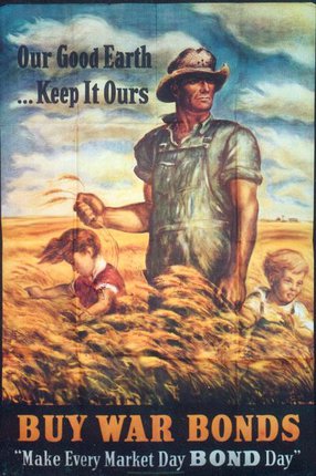 a poster of a man and children