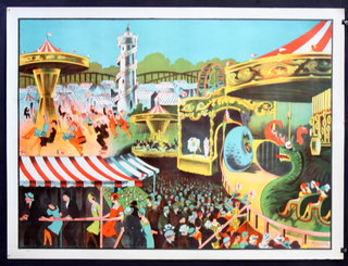 a painting of a carnival