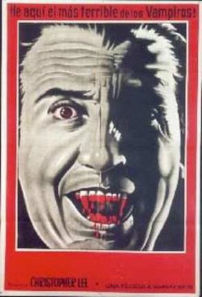 a poster of a man with blood on his face