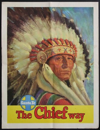 a poster of a man wearing a headdress