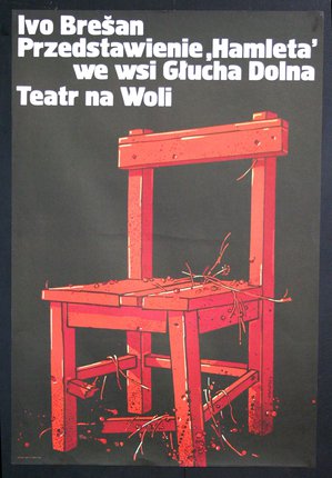 a poster with a broken chair