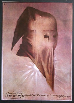a poster of a person with a cape