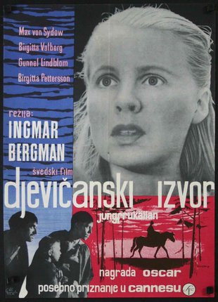 a movie poster with a woman on a horse