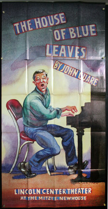 a poster of a man playing a piano