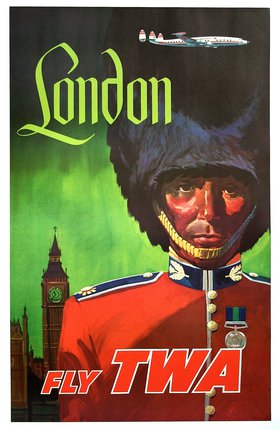 a poster of a man in a red uniform