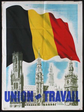 a poster with a flag and a flag with Museum of Pop Culture in the background