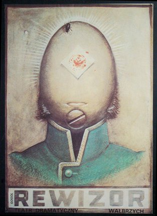 a painting of a man with a bee on his head