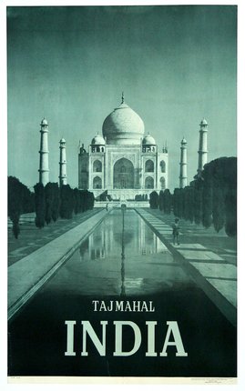 a poster of taj mahal