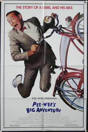 a movie poster of a man running on a bicycle