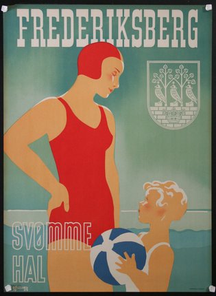 a woman and child in a swimsuit