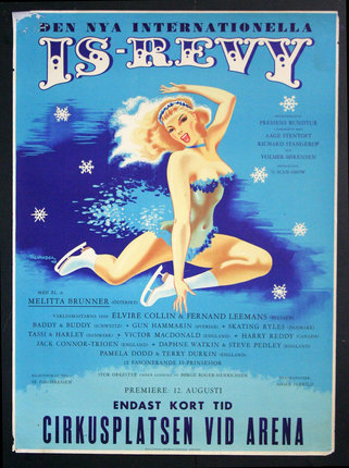a poster of a woman skating