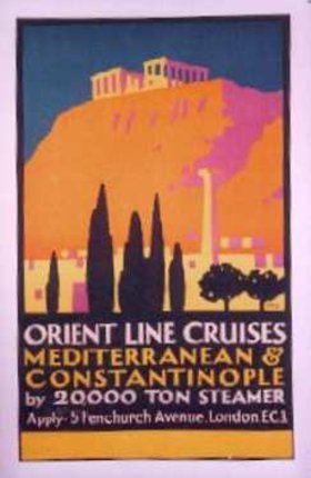 a poster of a cruise ship