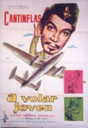 a poster of a man with a plane