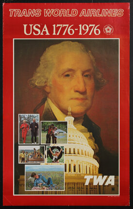 A poster with George Washington