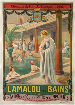 a poster of a woman in a bath
