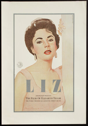 illustration of Elizabeth Taylor leaning against a wall