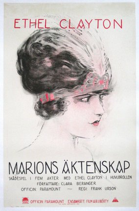 a poster of a woman with a feathered hat