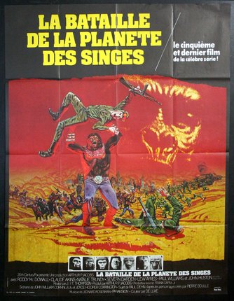 a movie poster with a man falling on his head