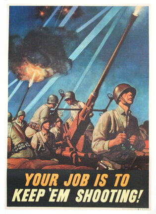 a poster of soldiers with guns