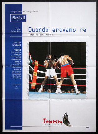 a poster of two boxers in a boxing ring