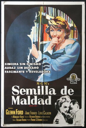 a movie poster with a woman biting her hand