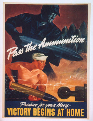 a poster of a soldier and a man