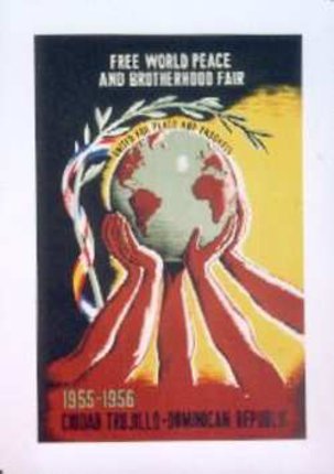 a poster with hands holding the earth