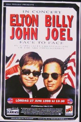 a poster of two men wearing sunglasses