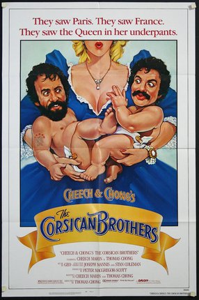 a movie poster of a woman holding two men