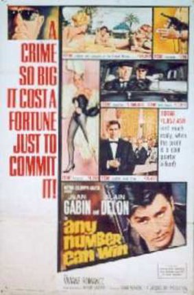a movie poster with a man in a suit