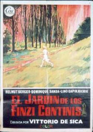 a movie poster of a man running through a forest