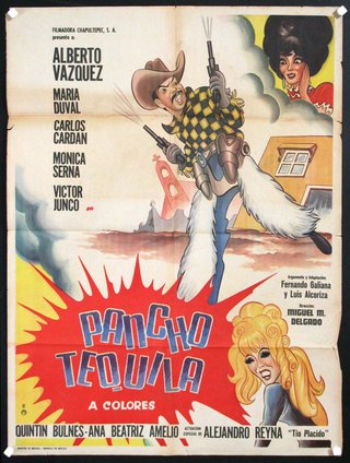 a movie poster with a cowboy and a woman