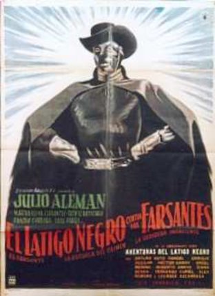 a poster of a man wearing a hat and cape