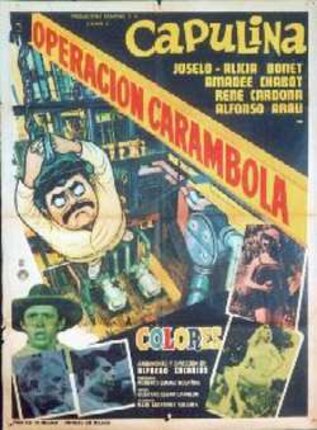 a poster with a man and a man in a hat