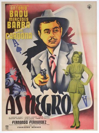 a poster of a man holding a gun and a woman