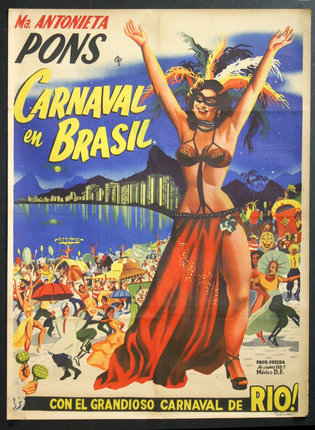a poster of a woman dancing in a carnival