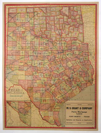 a map of texas with red lines