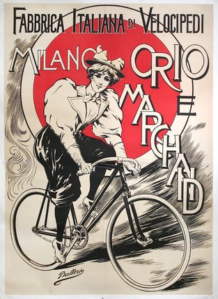 a poster of a woman riding a bicycle