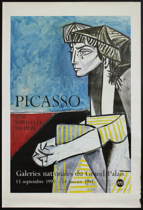 a poster of a cubist rendering of woman