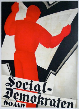 a poster of a man with a fist raised