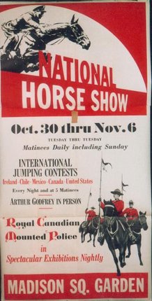 a poster for a horse show