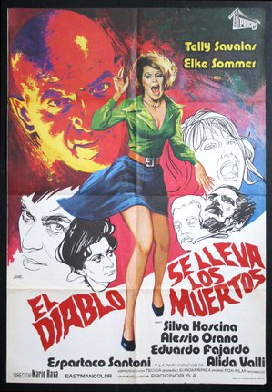 a movie poster with a woman running