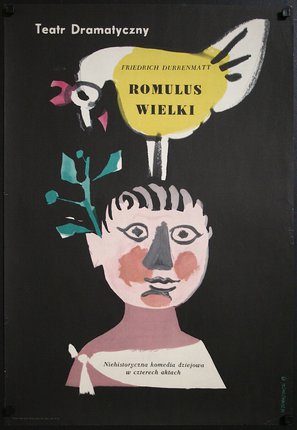 a poster with a person with flowers and text