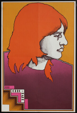 a poster of a man with red hair
