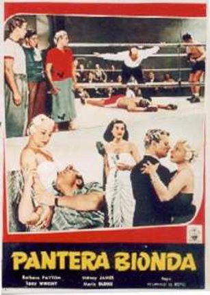 a poster of a man and woman in a boxing ring