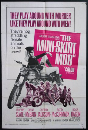 a movie poster with a woman on a motorcycle