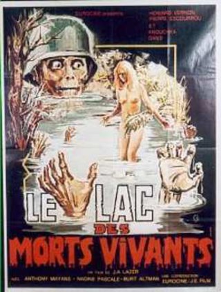 a movie poster with a man and a woman in water