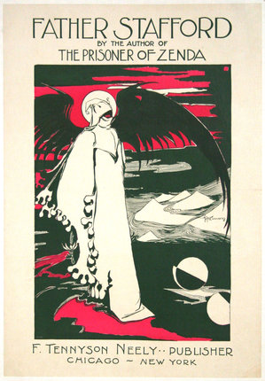 a poster of a woman with a black wings
